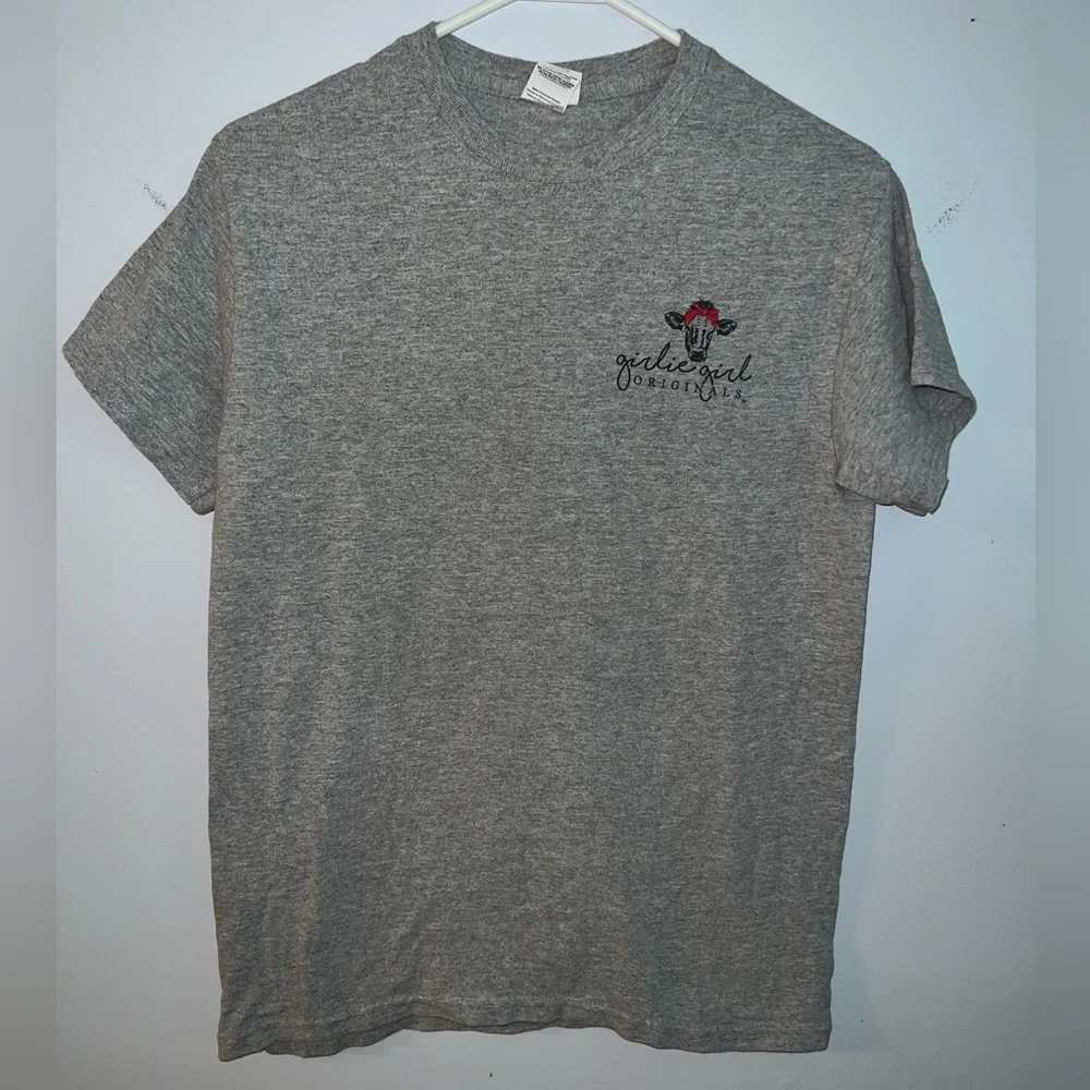 Girlie Girl Original “Crazy Heifer” Grey Short Sleeve Graphic T-Shirt - Picture 2 of 7